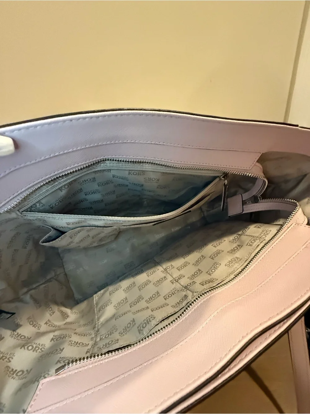 Michael Kors Pale Pink Saffiano Leather Tote